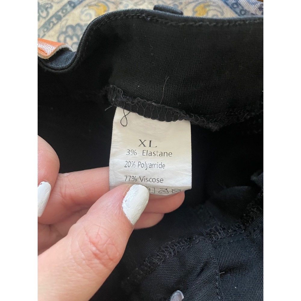 Alexander McQueen Womens Black Wide Leg High Rise Stretch Trousers Size XL - Picture 2 of 5